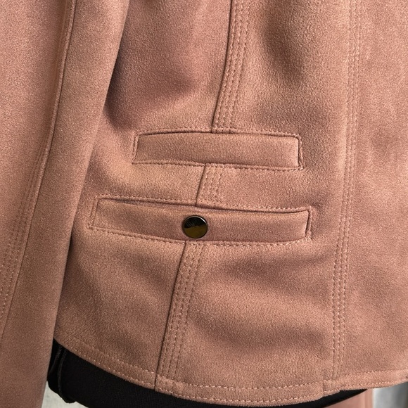Haute Monde Women's Pink Suede Jacket size XL - Picture 4 of 9